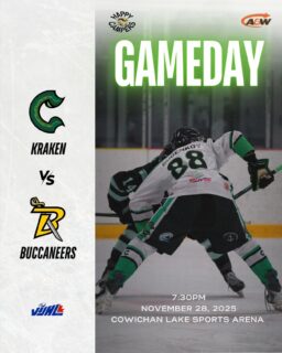 Home Game Day!
Kraken host the Buccaneers tonight, at home 🏒
Puck drops at 7:30pm. See you there.
#LakeCowichanKraken #VIJHL #HockeyAtTheLake